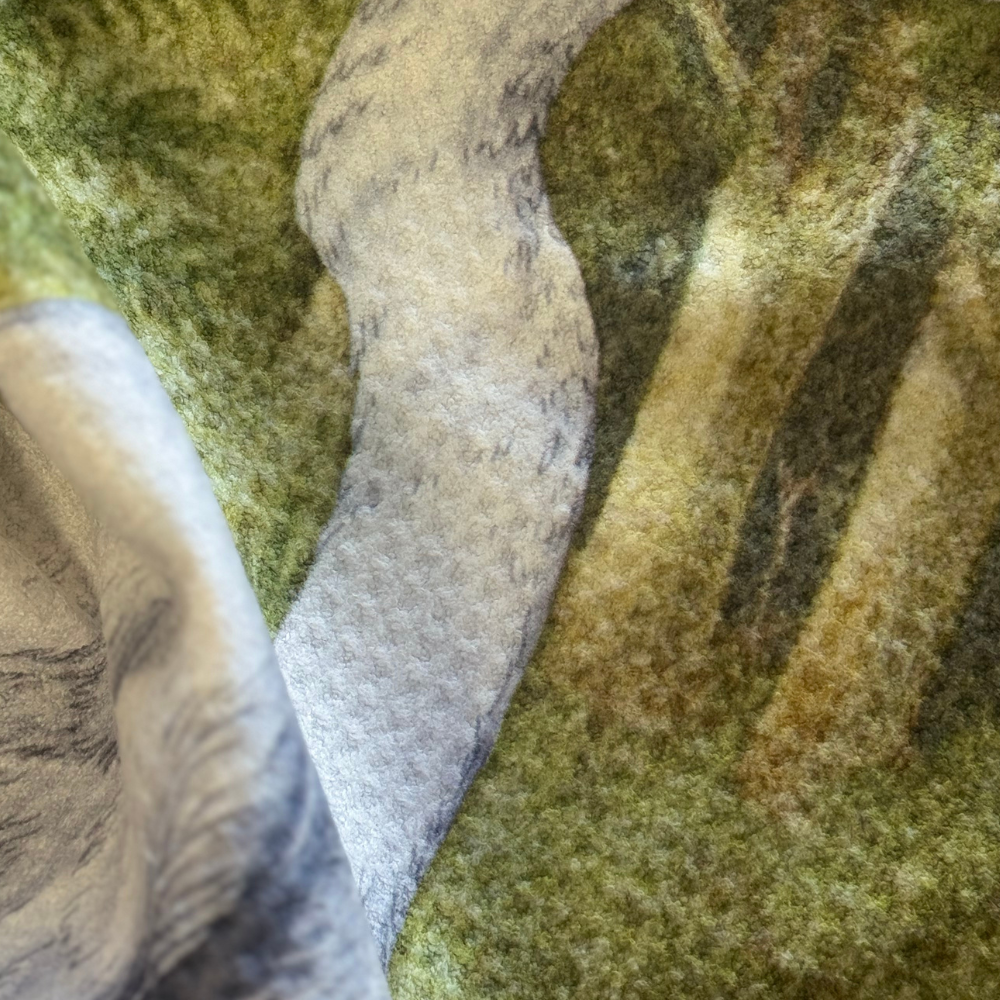Close-up of textured fabric with a focus on color and texture